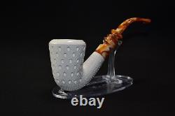 Large Billiard Pipe By H EGE new-block Meerschaum Handmade W Case#529