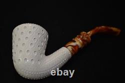 Large Billiard Pipe By H EGE new-block Meerschaum Handmade W Case#529