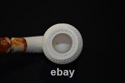 Large Billiard Pipe By H EGE new-block Meerschaum Handmade W Case#529