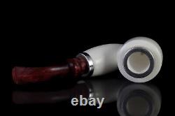 Large Block Meerschaum Pipe 925 double silver smoking tobacco with case MD-106