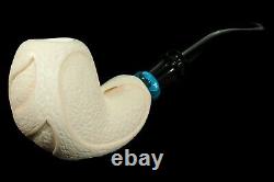 Large Bowl Freehand Pipe BLOCK MEERSCHAUM-NEW-HAND CARVED W Case#446