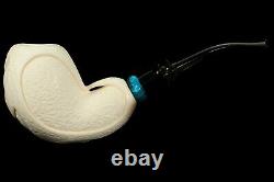 Large Bowl Freehand Pipe BLOCK MEERSCHAUM-NEW-HAND CARVED W Case#446