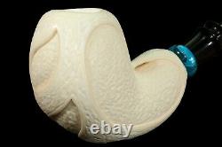 Large Bowl Freehand Pipe BLOCK MEERSCHAUM-NEW-HAND CARVED W Case#446