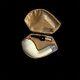 Large Bulldog Block Meerschaum Pipe 925 Silver Carved Unsmoked W Case Md-265