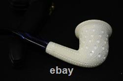 Large Calabash PIPE BLOCK MEERSCHAUM-NEW-HAND CARVED W Case#729