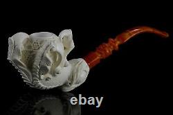 Large Claw Holds Ornate Egg Pipe By Altay New Handmade Block Meerschaum Case#140