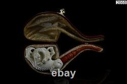 Large Claw Holds Ornate Egg Pipe By Altay New Handmade Block Meerschaum Case#140