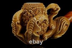 Large Claw Holds Ornate Egg Pipe By Altay New Handmade Block Meerschaum Case#476