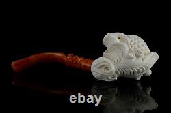 Large Claw Holds Ornate Egg Pipe By Altay New Handmade Block Meerschaum Case#566