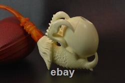Large Claw Pipe By ALI New Block Meerschaum Handmade W Case-Stand#1194
