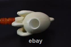 Large Claw Pipe By ALI New Block Meerschaum Handmade W Case-Stand#1194