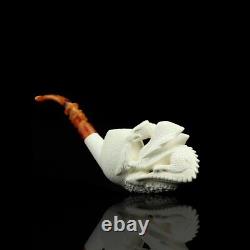 Large Dragon Pipe By Ali Handmade Block Meerschaum-NEW Custom Made CASE#1859