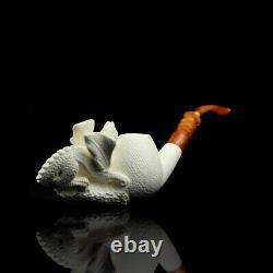 Large Dragon Pipe By Ali Handmade Block Meerschaum-NEW Custom Made CASE#1859