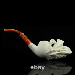 Large Dragon Pipe By Ali Handmade Block Meerschaum-NEW Custom Made CASE#1859