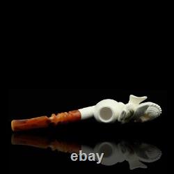 Large Dragon Pipe By Ali Handmade Block Meerschaum-NEW Custom Made CASE#1859