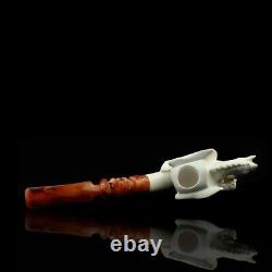 Large Dragon Pipe By Ali Handmade Block Meerschaum-NEW Custom Made CASE#470