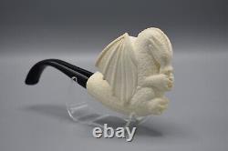 Large Dragon Pipe Handmade Block Meerschaum-NEW Custom Made CASE#1707