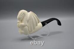 Large Dragon Pipe Handmade Block Meerschaum-NEW Custom Made CASE#1707