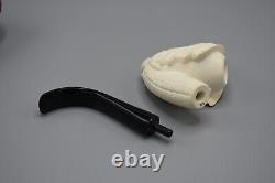 Large Dragon Pipe Handmade Block Meerschaum-NEW Custom Made CASE#1707