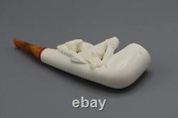 Large Dragon Pipe Handmade Block Meerschaum-NEW Custom Made CASE#537