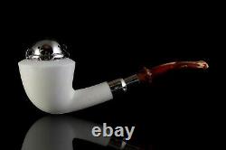 Large Dublin Pipe W Wind Cap & Tamper BLOCK MEERSCHAUM-NEW-HAND CARVED Case424