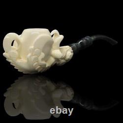 Large Eagle Claw Pipe New Block Meerschaum Handmade W Case-Stand-Tamper#876