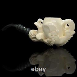 Large Eagle Claw Pipe New Block Meerschaum Handmade W Case-Stand-Tamper#876