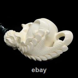 Large Eagle Claw Pipe New Block Meerschaum Handmade W Case-Stand-Tamper#876