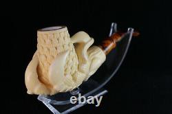 Large Eagle's Claw Meerschaum Pipe, 100% Solid Block Meerschaum, Unsmoked Pipe
