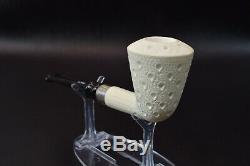 Large Lattice Dublin Pipe By Tekin-new-block Meerschaum Handmade W Case#696