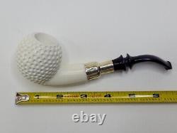 Large MBSD Meerschaum Block Meerschaum Golf Ball Spigot Tobacco Pipe, Case