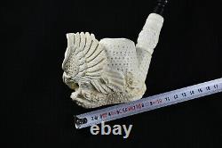 Large Meerschaum Eagle, Artwork Pipe, Unsmoked Pipe, Block Meerschaum