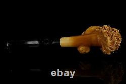 Large SIZE Dunhill Head PIPE-BLOCK MEERSCHAUM-NEW-HANDCARVED- W Case&stand #550