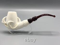 Large Size Claw Pipe By ALI New Block Meerschaum Handmade W Case#1786