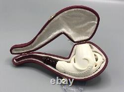 Large Size Claw Pipe By ALI New Block Meerschaum Handmade W Case#1786