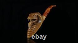 Large Size Cobra Pipe Block Meerschaum Handmade NEW With Case#524