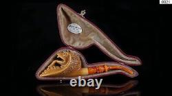 Large Size Cobra Pipe Block Meerschaum Handmade NEW With Case#524