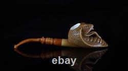 Large Size Cobra Pipe Block Meerschaum Handmade NEW With Case#524