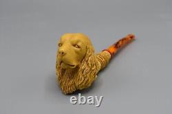 Large Size Dog Figure PIPE new-block Meerschaum Handmade W Case#1838