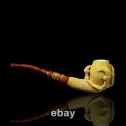 Large Size Eagle Claw Pipe By KENAN Handmade New Block Meerschaum W Case#109