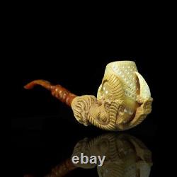 Large Size Eagle Claw Pipe By KENAN Handmade New Block Meerschaum W Case#790