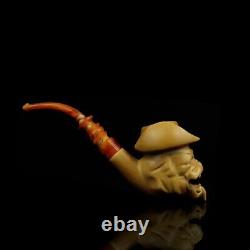 Large Size Laughing Dog Figure PIPE new-block Meerschaum Handmade W Case#1784