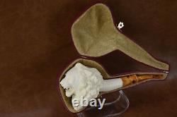 Large Size Lion FIGURE Pipe BY KENAN Block Meerschaum-NEW W CASE#227