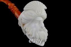 Large Size Ottoman King / Pasha Pipe Block Meerschaum-NEW W CASE-tamper#695