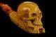 Large Size Skull Pipe By Ali Block Meerschaum-handmade New W Case#546