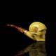 Large Size Skull Pipe By Kenan-new-block Meerschaum Handmade W Case#1648