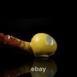 Large Size Skull Pipe By Kenan-new-block Meerschaum Handmade W Case#1648