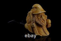 Large Size WIZARD Figure Pipe By Altay New Block Meerschaum Handmade W Case1499
