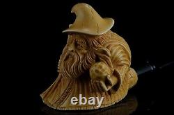 Large Size WIZARD Figure Pipe By Altay New Block Meerschaum Handmade W Case1499