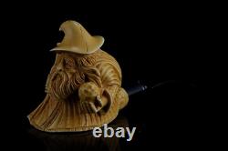 Large Size WIZARD Figure Pipe By Altay New Block Meerschaum Handmade W Case1499